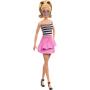 Barbie Fashionista Doll #213 with Striped Top and Pink Skirt