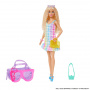 Barbie Doll Clothing, Deluxe Keychain Bag With Summery Accessories (1 Outfit)