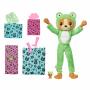 Barbie Cutie Reveal series 6 doll puppy in a plush green frog costume