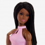 Barbie Looks #21 doll (with Black Braids and Modern Y2K Fashion, Pink Halter Top and Faux-Leather Skirt with Ankle boots)