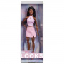 Barbie Looks #21 doll (with Black Braids and Modern Y2K Fashion, Pink Halter Top and Faux-Leather Skirt with Ankle boots)