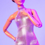Barbie Looks #22 doll (with Pixie Cut and Modern Y2K Fashion, Sequined Pink Halter Jumpsuit with Silver Heels)