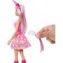 Barbie Unicorn Doll With Fantasy Hair, Ombre Outfits And Unicorn Accessories (Pink)