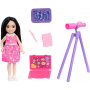 Barbie Chelsea Astronomer Doll & Accessories Set, Career-Themed Brunette Small Doll