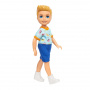 Barbie Chelsea Doll, Small Boy Doll Wearing Removable One-Piece With Dino Print, Blond Hair & Blue Eyes