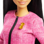 Barbie Future Leader Doll With Black Hair, 2 Golden Bracelets & Pin, Includes Sticker