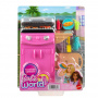 Barbie World Barbecue Grill Playset with 7 Dollhouse Accessories, Including a Grill with Working Lid and Food