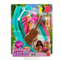 Barbie World Hammock Set with 7 Camping Accessories Including Swinging Hammock with Guitar and Puppy