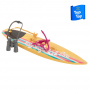 Barbie World Kayak and Surf Playset with 17 Camping Accessories, Including Kayak, Boat, Surfboard and More, Multicolor, 12.17 inches