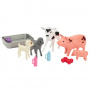 Barbie World 10-Piece Farm Playset Including 5 Farm Animals and Feeding Accessories