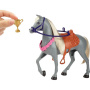 Barbie World Horse Stable Playset with Toy Horse, Jumping Horse and Accessories, 7 Piece Set