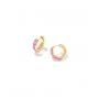 Barbie™ x Kendra Scott Gold Huggie Earrings in Pink Opal