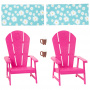 Barbie World Pink Chair Set with 6 Accessories Including Furniture, Blankets and Cups