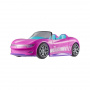 Hot Wheels Barbie Convertible Remote Control Car, pink remote-controlled toy car with capacity for two Barbie dolls, with opening trunk and sticker sheet to customize it