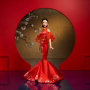 2025 Barbie Lunar New Year Doll Wearing Qipao Dress with Plum Blossom Prints & Golden Accessories, Signature Collection