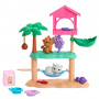 Barbie World Pet Paradise Kitty Playset With 9 Pieces Including 2 Cats, Food Accessories, & Toys