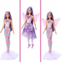 Barbie Fashion Fantasy Pack Doll with Clothes and Accessories, Doll with 8 accessories, such as mermaid tail, fairy wings, royal necklaces, shoes and more than 10 looks