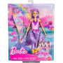 Barbie Fashion Fantasy Pack Doll with Clothes and Accessories, Doll with 8 accessories, such as mermaid tail, fairy wings, royal necklaces, shoes and more than 10 looks