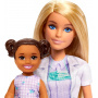 Barbie Dentist Doll with Blonde Fashion Doll with Blue Dress and Lab Coat, 1 Kid Doll, Medical Doctor Furniture & Accessories