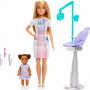 Barbie Dentist Doll with Blonde Fashion Doll with Blue Dress and Lab Coat, 1 Kid Doll, Medical Doctor Furniture & Accessories