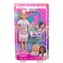 Barbie Dentist Doll with Blonde Fashion Doll with Blue Dress and Lab Coat, 1 Kid Doll, Medical Doctor Furniture & Accessories