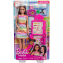 Barbie Teacher Doll with Brunette Fashion Doll with Printed Dress, 1 Toddler Doll, & Teaching Accessories