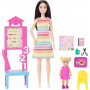 Barbie Teacher Doll with Fashion Doll with Printed Dress, 1 Toddler Doll, & Teaching Accessories