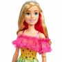 Large Barbie Doll, 28 Inches Tall, Blond Hair And Rainbow Dress