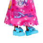 Royal Chelsea Barbie Doll With Pink Hair, Colorful Printed Skirt