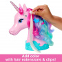Barbie Unicorn Styling Head, Colorful Hair With Accessories And Stickers