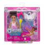 Barbie Chelsea Ballerina Doll & Accessories Set, Career-Themed Brunette Small Doll