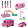 Barbie Mini Barbieland 4-Pack Doll & Vehicle Set, 4 1.5-Inch Dolls & 4 Iconic Toy Vehicles