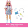 Barbie Dream Besties Doll and Accessories, Daisy Jean Posable Fashion Doll with Removable Fashions & Wavy Pink Hair, 9 DJ & Music Themed Pieces,