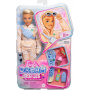 Barbie Dream Besties Doll and Accessories, Ken Posable Fashion Doll with Removable Fashions & Blonde Hair, 9 Summer & Skateboard Themed Pieces