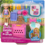 Barbie Chelsea Puppy Carrier Playset, Blonde Small Doll and Accessories, Dog Carrier with Puppy Themed Play Pieces