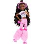 Brooklyn Barbie Dream Besties Articulated Skater Doll with Dark Brown Hair and 9 Music Themed Pieces