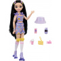 Renee Barbie Dream Besties Articulated Skater Doll with Black Hair and 9 Food Themed Pieces