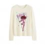 Cream Wool-Cashmere Astro Barbie Sweater