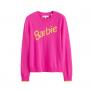 Pink Wool-Cashmere Barbie Slogan Sweater