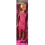 Barbie Doll with pink striped dress