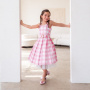 A Leading Role x Mattel Barbie Pink Gingham Premium Child Dress Up - Barbie The Movie