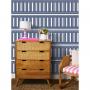 'Roman Holiday Grid' Wallpaper by Barbie™ - Navy