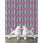 'Roman Holiday Woven' Wallpaper By Barbie™ - Navy Red