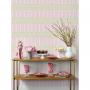 'Roman Holiday Woven' Wallpaper By Barbie™ - Pink Green