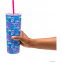 Dragon Glassware x Barbie Dream Big Tumbler, Stainless Steel Vacuum Insulated Travel Tumbler, Comes with Lid, Pink & Blue Straws, Keeps Drinks Hot Or Cold, Dishwasher Safe, Fits in Cup Holders, 24 oz