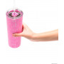 Dragon Glassware x Barbie Best Day Ever Tumbler, Stainless Steel Vacuum Insulated Travel Tumbler, Comes with Lid, Pink & Clear Straws, Keeps Hot Or Cold, Dishwasher Safe, Fits in Cup Holders, 24 oz