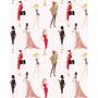 'Vintage Pinstripe' Wallpaper by Barbie™ - Pink