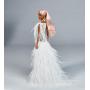 White Feathered Gown Barbie doll