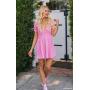 Nikki Mini Dress  Barbie Pink Linen