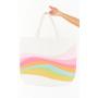 Shoreline Beach Bag Wave Print